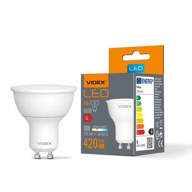 Bec LED VIDEX-GU10-5W-WW - Premium