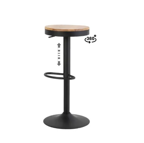Scaun de bar BERETO H57/78 CM - Doar azi