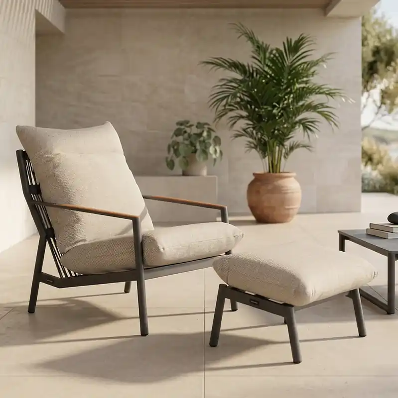 Fotoliu cu taburet OBLIVION BEIGE - Economii suplimentare