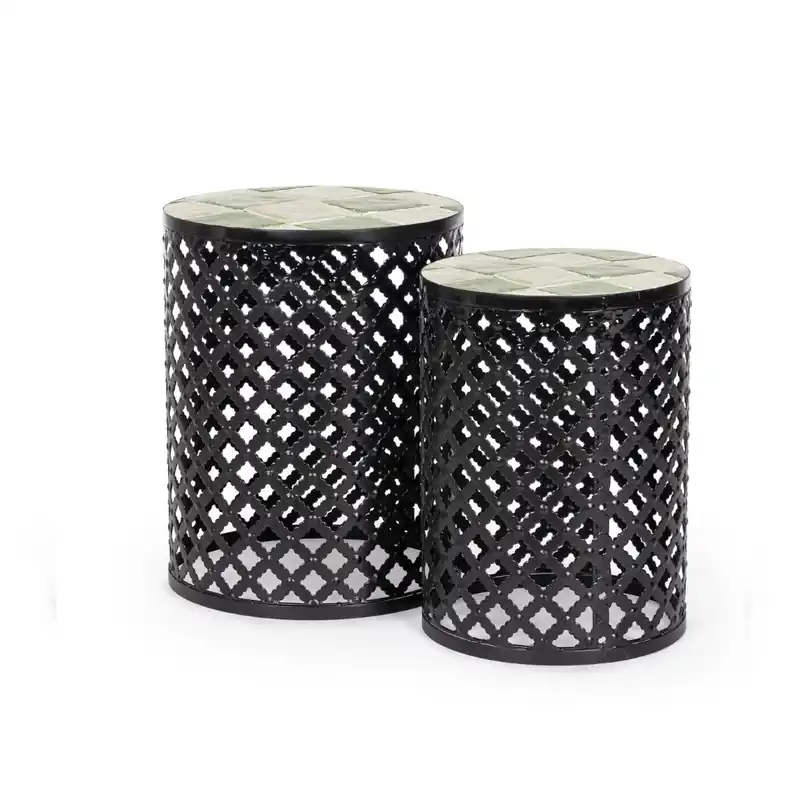 Set 2 masute de cafea LOIRE Ø30/35 x 41/45 CM | Cantități limitate