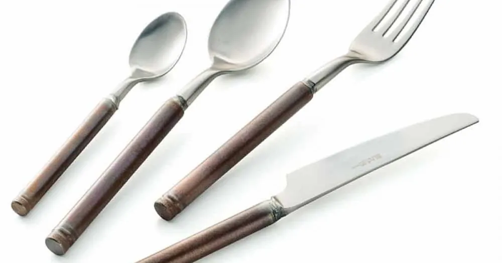 24 tacâmuri tacâmuri din oțel satinat design artizanal italian - Damerino - Plată sigură