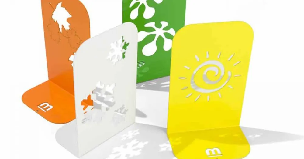 Profită de ofertă | Kit 4 Modern bookend "Blokko" de Mabele, design original Made in Italy