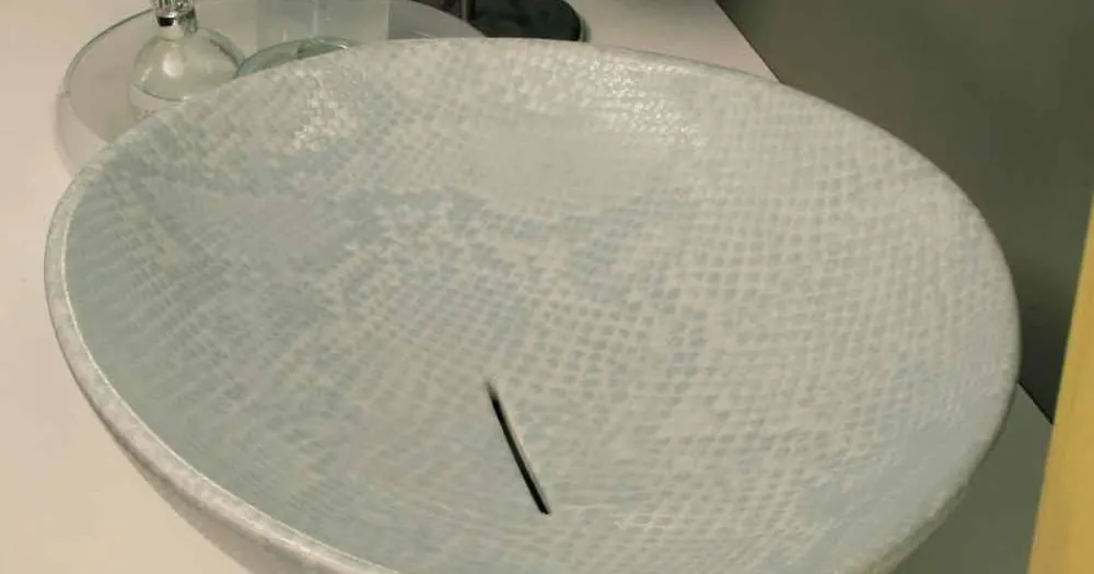 Albă de ceramică ceramică design chiuvetă blat de Italia făcut Animale | Ultimele bucăți