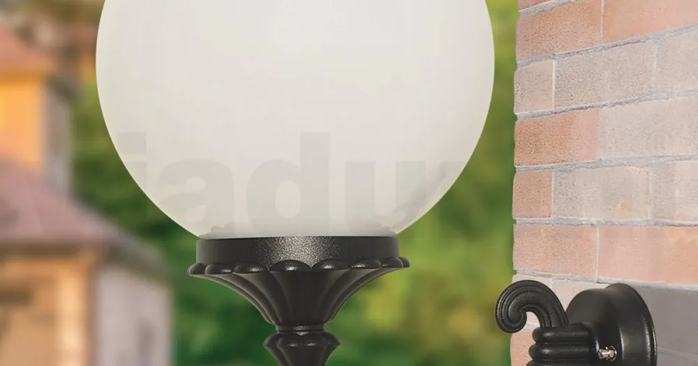Aplica de exterior din Aluminiu cu Sfera Acrilica Opal - Trovaanthracit - Selecție premium